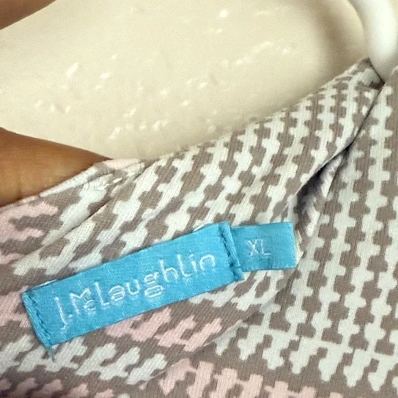 J. McLaughlin Sophia career sheath Gray Plaid Long Sleeve Dress - Picture 3 of 8